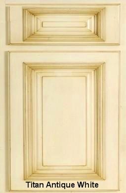 Titan Antique White raised center panel, all wood construction