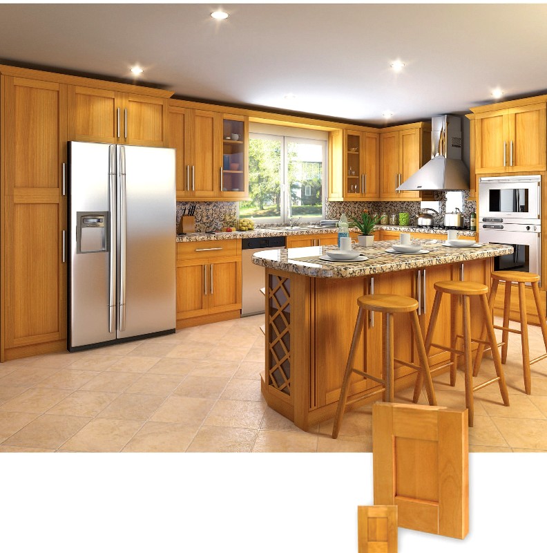 Modena Honey RTA Kitchen Pantry