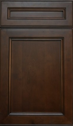 York Chocolate Coffee Shaker Cabinet, Extreme RTA cabinet, full overlay, dovetail drawers, full extension soft close drawer glides.