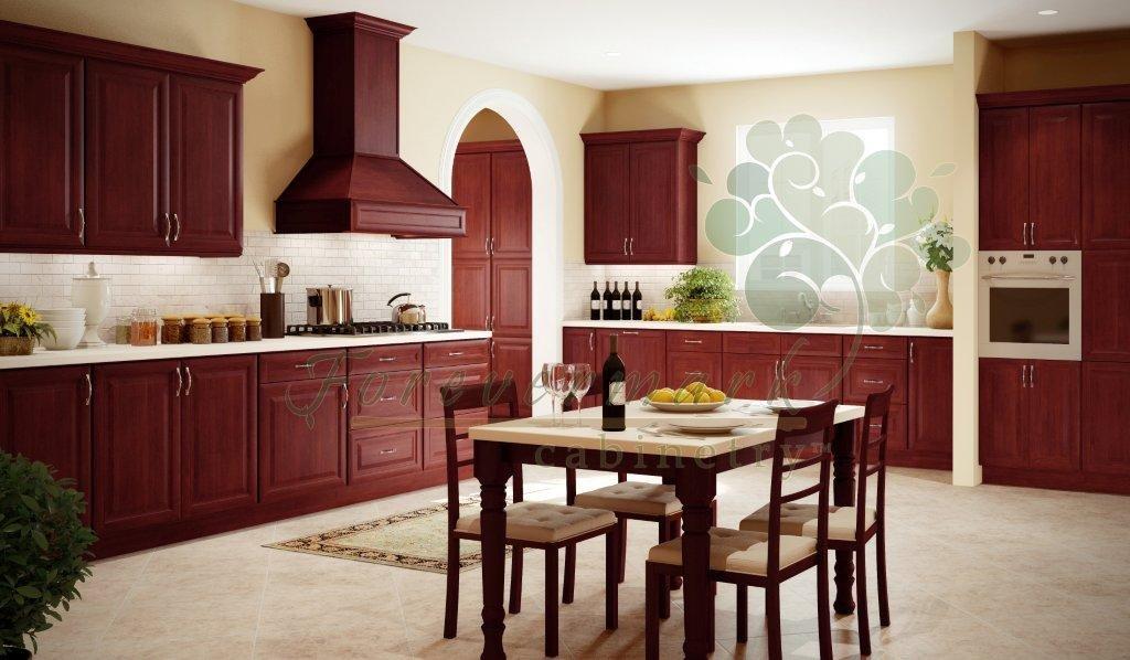 Kava Cherry RTA Kichen Cabinets with dovetail drawers,