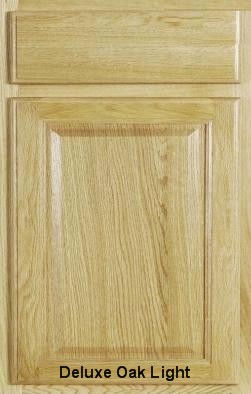 Deluxe oak light kitchen cabinets RTA ready to assemble. 