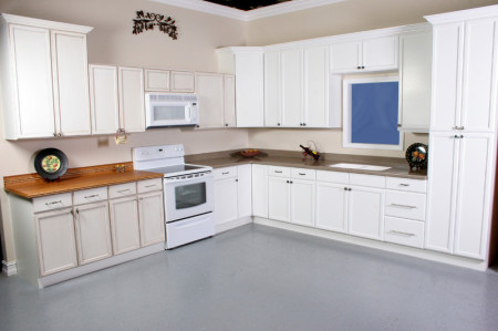 FP White Recessed Center Panel RTA Kitchen cabinets