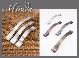 Mirada kitchen cupboard knobs and pull collection