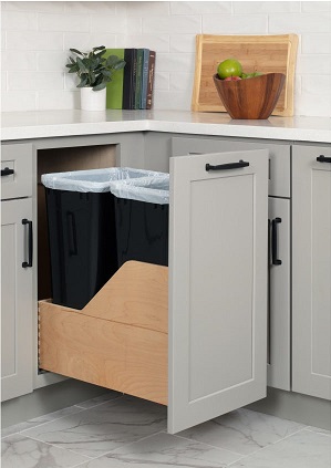 Double waste pull out 50 qt