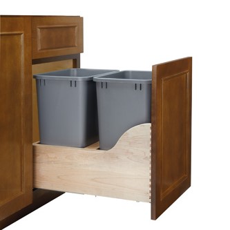 Wood Bottom Single Waste Pullout
