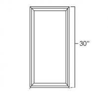 Hickory Shaker Plain Glass Door PG3030
