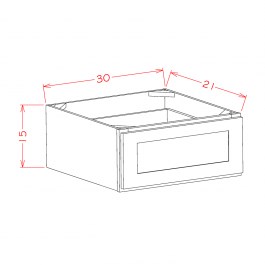 Charleston Saddle Brown One Drawer Base 1DB30