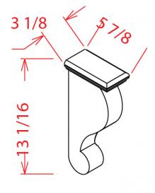 Shaker Cinder Large Corbel CBT