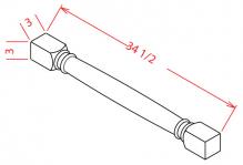 Tahoe White Classic Table Leg CLDL