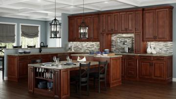Charleston Saddle Brown RTA cabinets