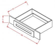 Tahoe White Vanity Knee Drawer VKD36