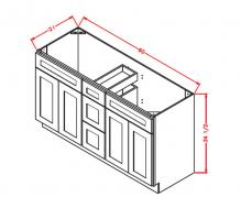 Westpoint Grey Vanity Combo VSDB60