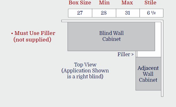 Shaker Grey Wall Blind Corner WBC2730 2