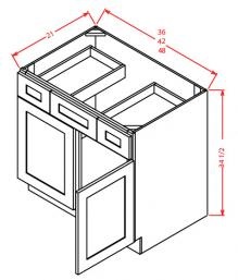 Charleston Antique White Vanity Combo Base VSD48