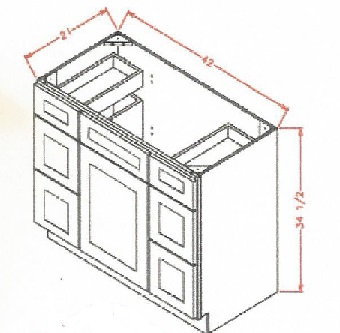 Oxford Mist Vanity Combo Base VDDB42