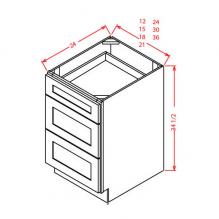 Bristol Chocolate Drawer Base Cabinet DB18