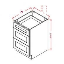 Charleston Saddle Brown Vanity Drawer Base 3VDB12