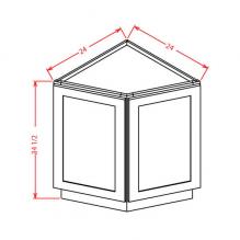 Ice White End Angle Corner Base AB24