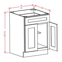 U.S. Shaker White Base Cabinet B24