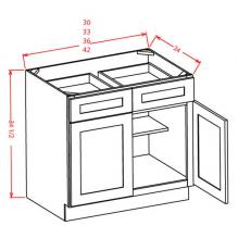 Aspen White RTA Kitchen Cabinet Base B36