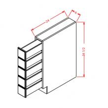 RTA cabinet base spice drawer