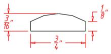 Mocha Glaze Batten Molding BM8