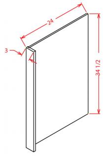 Aspen White Dishwasher End Panel BEP3