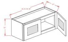 Wall cabinet stacker with glass, rta cabinets