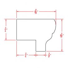 Shaker Cinder Light Rail Molding LRM