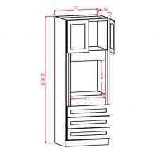 White double oven cabinet 33 inch wide rta cabinet