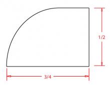 Tahoe White Quarter Round Molding SHM