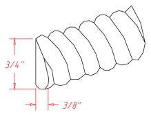 Aspen White Rope Molding ROPE8