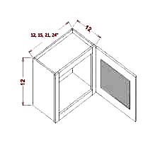 Wall cabinet stacker with glass, rta cabinets