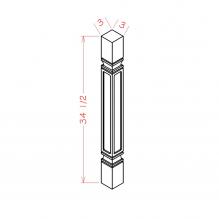 Tahoe White Square Decoratie Table Leg SQDL