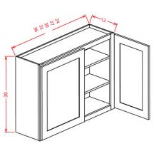 Shaker Dove Wall Cabinet for Glass Door W2430GD