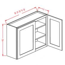 Shaker White RTA Wall Cabinet W2442 WS