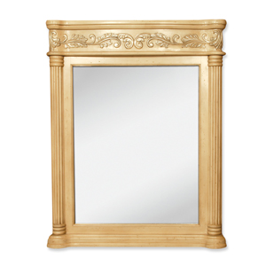 Lyn Design Antique White Ornate Bathroom Mirror MIR011