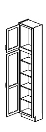 Pepper Shaker RTA Shaker Pantry Cabinet WP1896 2