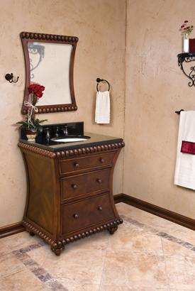 Lyn Design Rosewood Beaded Bathroom Vanity Set VAN035T