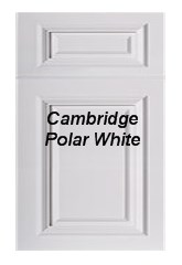 Cambridge Polar White fully assembled all wood cabinets