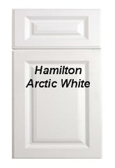Hamilton Arctic White fully assembled all wood cabinets