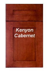 Kenyon Cabernet fully assembled all wood cabinets