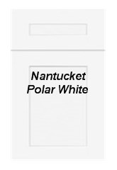 Nantucket Polar White fully assembled all wood cabinets