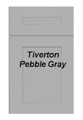 Tiverton Pebble Gray fully assembled all wood cabinets