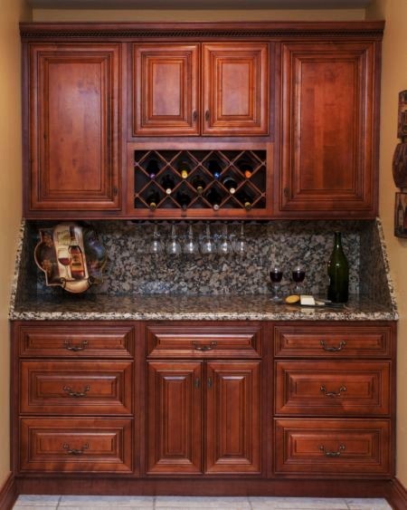 Cherry Glaze Kitchen Cabinets
