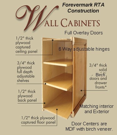 Forevermark RTA Cabinets construction with dovetail drawers.