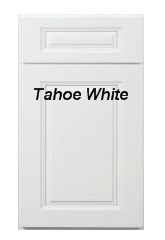 Tahoe White RTA cabinets with raised center panel