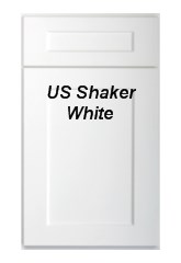 Shaker White RTA kitchen cabinets