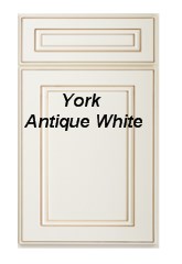 York antique white RTA cabinets