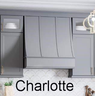 Sloped decorative range hood